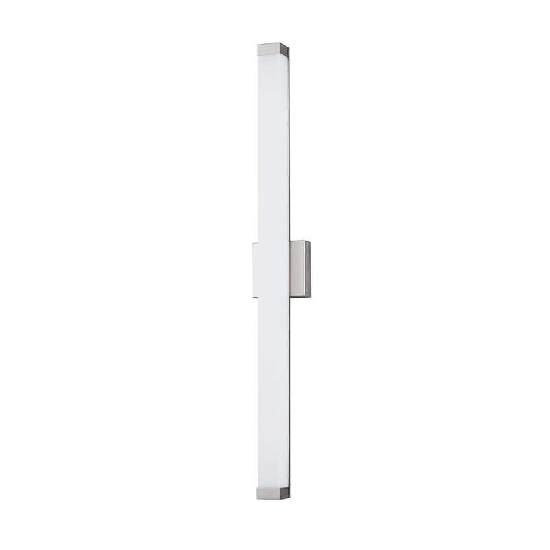 Justice Design Group Mio ADA 36" LED Linear Wall/Bath Sconce - Opal Acrylic - Brushed Nickel Finish