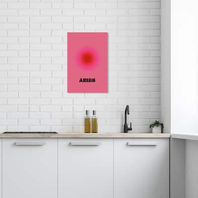 Wynwood Studio Canvas Spiritual and Religious Aura Aries Pink and Dark Pink Bohemian & Eclectic Wall Art Canvas Print