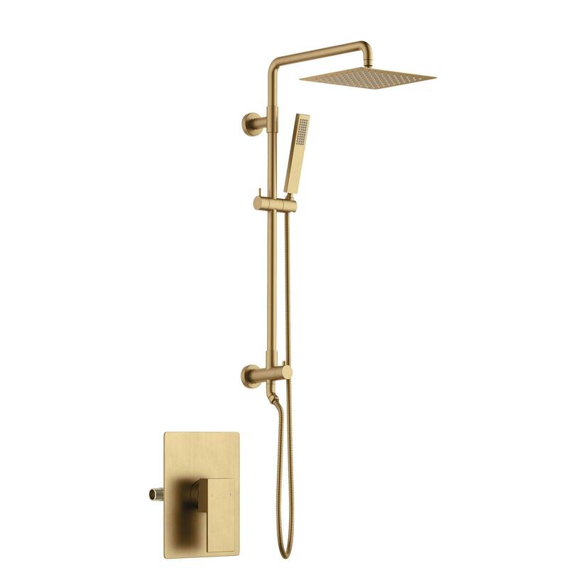 Cube Pressure Balanced 2-Function Shower Column with Rough In Valve