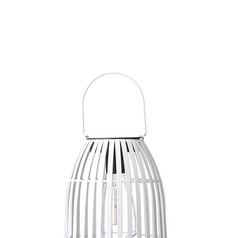 Glitzhome 9.75"H Metal Woven Solar Powered Outdoor Hanging Lantern