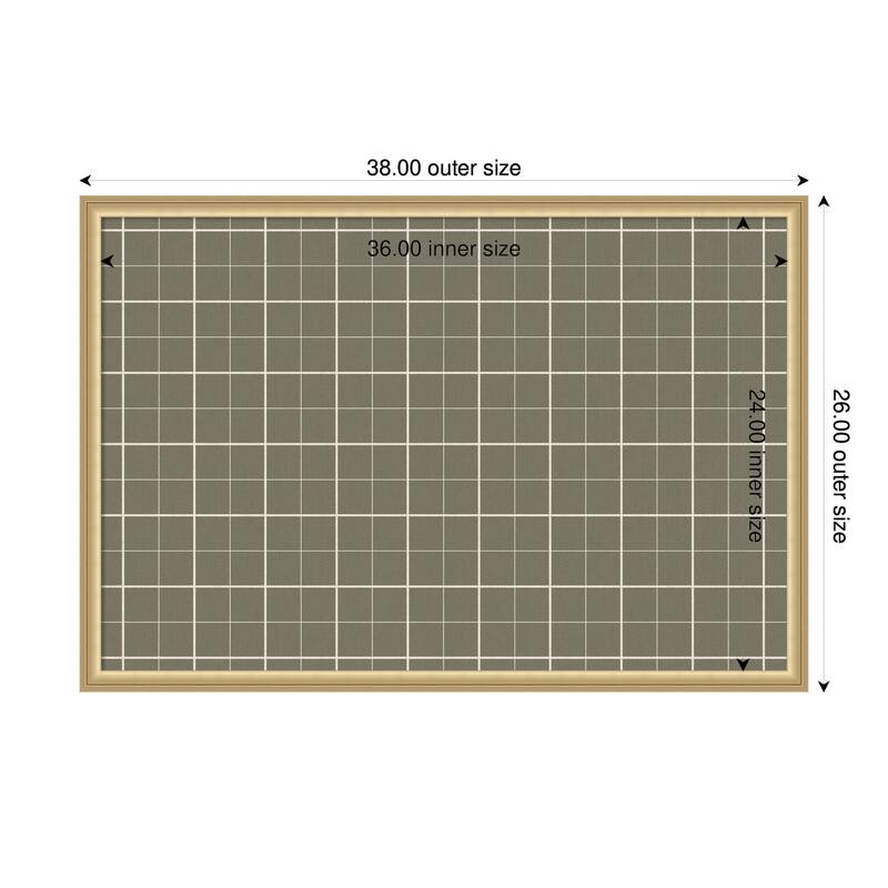 Kate and Laurel Framed Fabric Pinboard Sage Green Plaid Wall Organization