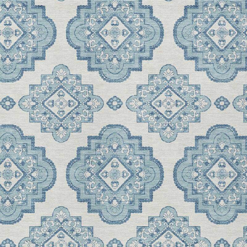 HomeRoots Medallion Transitional Rectangle Outdoor Rug