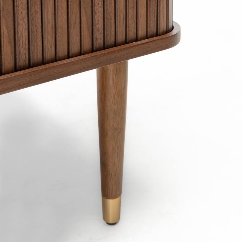 Studio London Murray Mid-Century Modern Walnut Cabinet TV Stand