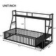 preview thumbnail 13 of 11, Stylish Twin Floor Bed with Safety Fence, Desk and Storage for Kids