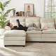 preview thumbnail 53 of 53, 113" Chenillle U Shaped Sectional Sofa with Toss Pillows