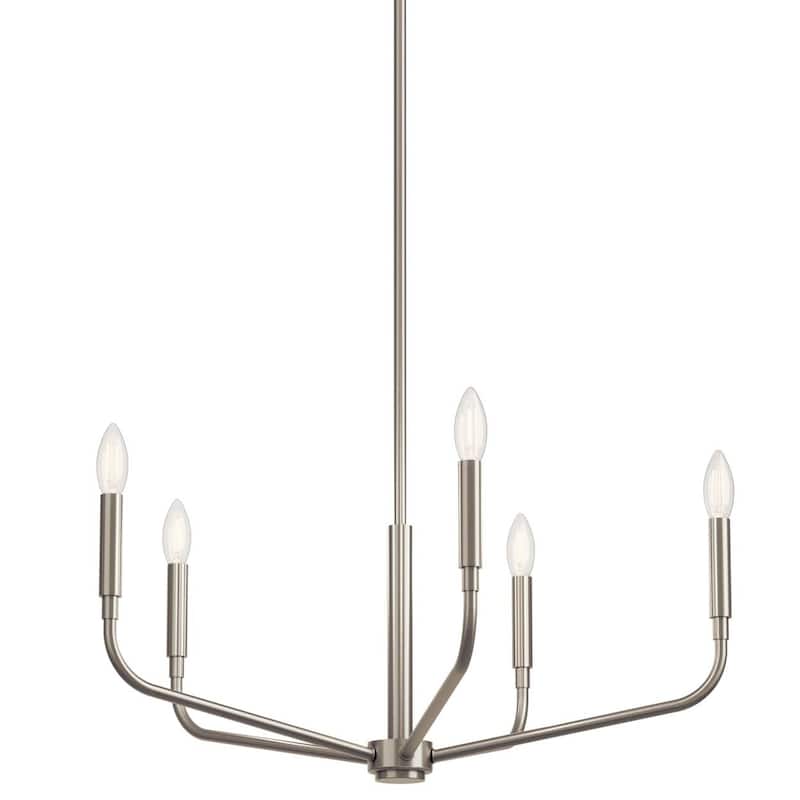 Kichler 52717 Madden 5 Light 26" Wide Taper Candle Style Chandelier - Brushed Nickel