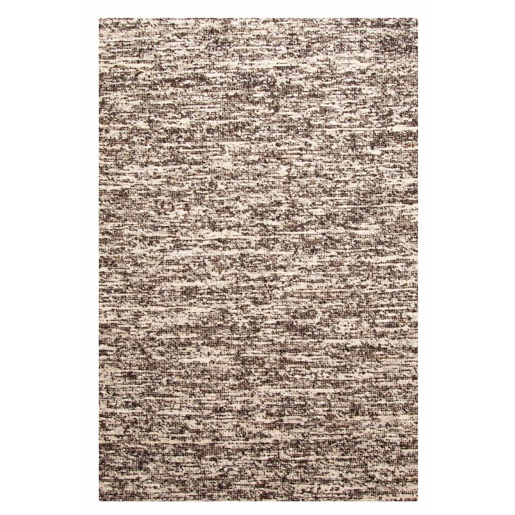 ECARPETGALLERY Braid weave Sienna Black Wool Rug - 6'1 x 9'0