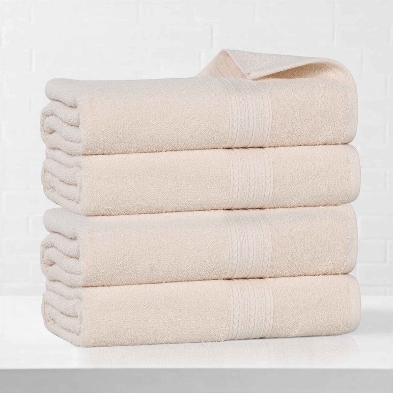 Eco-Friendly Sustainable Cotton Bath Towel by Superior (Set of 4)