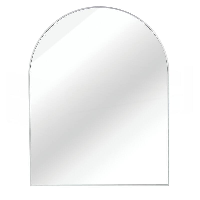 30x40 Inch Metal Framed Arched Bathrrom Mirror for Wall