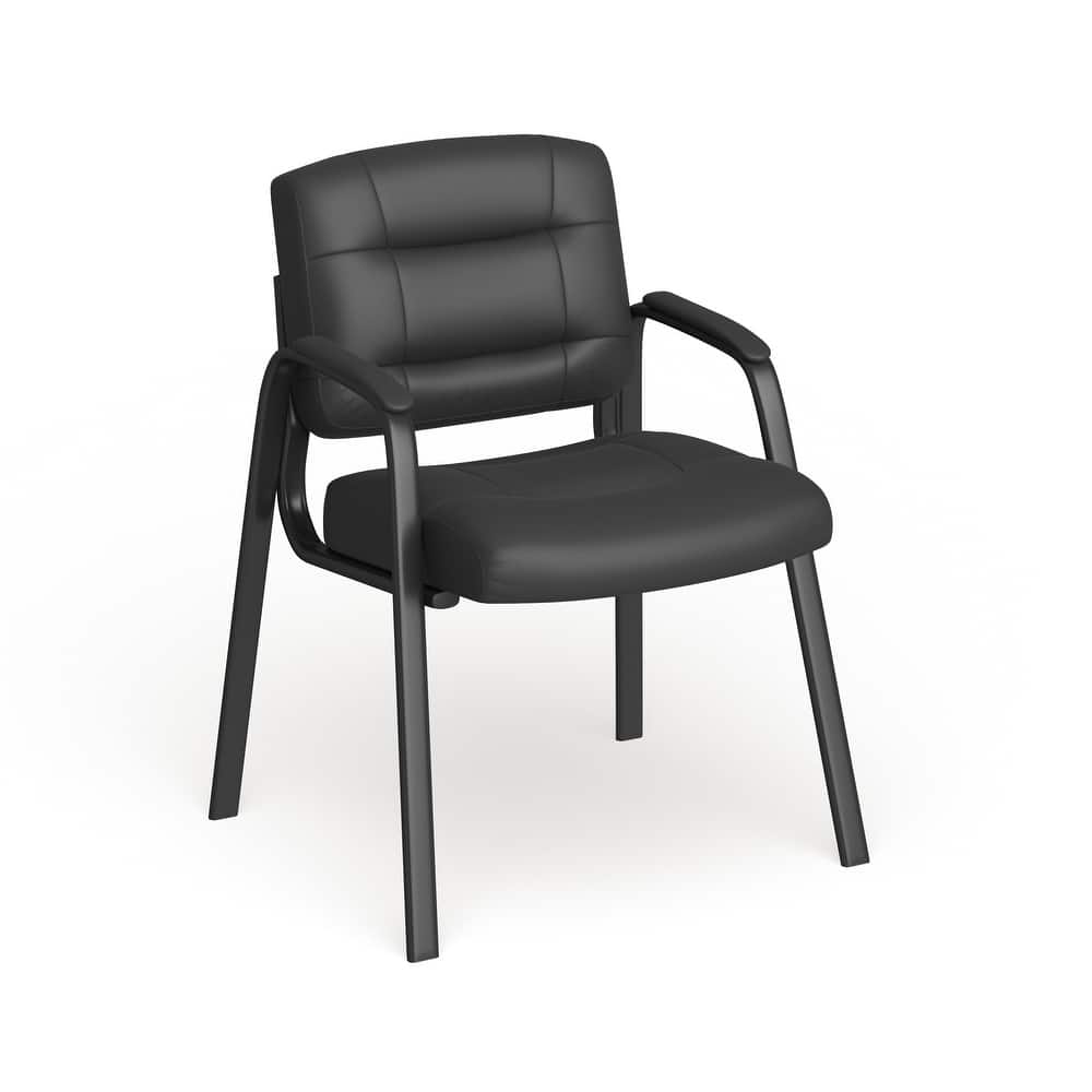 Upholstered Tufted Executive Reception Chair - Black