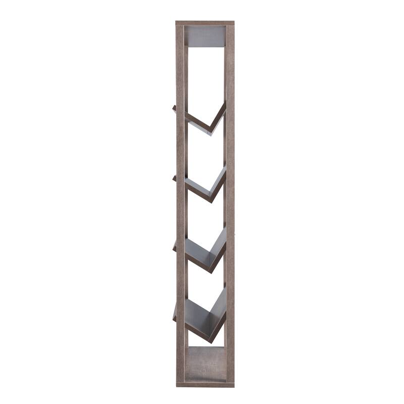 Puno Contemporary 5-Shelf Open Back Bookcase by Furniture of America