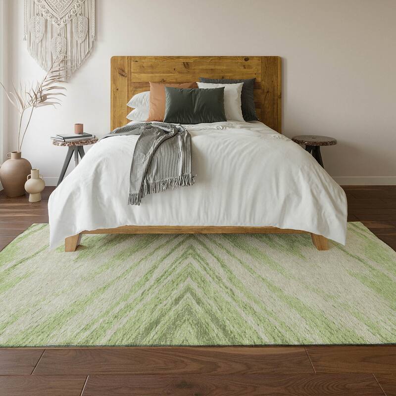 Premium Washable Super Soft Modern Chevron Mayfield Rug
