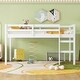 preview thumbnail 1 of 16, Rubber Wooden Twin Loft Bed with Ladder White