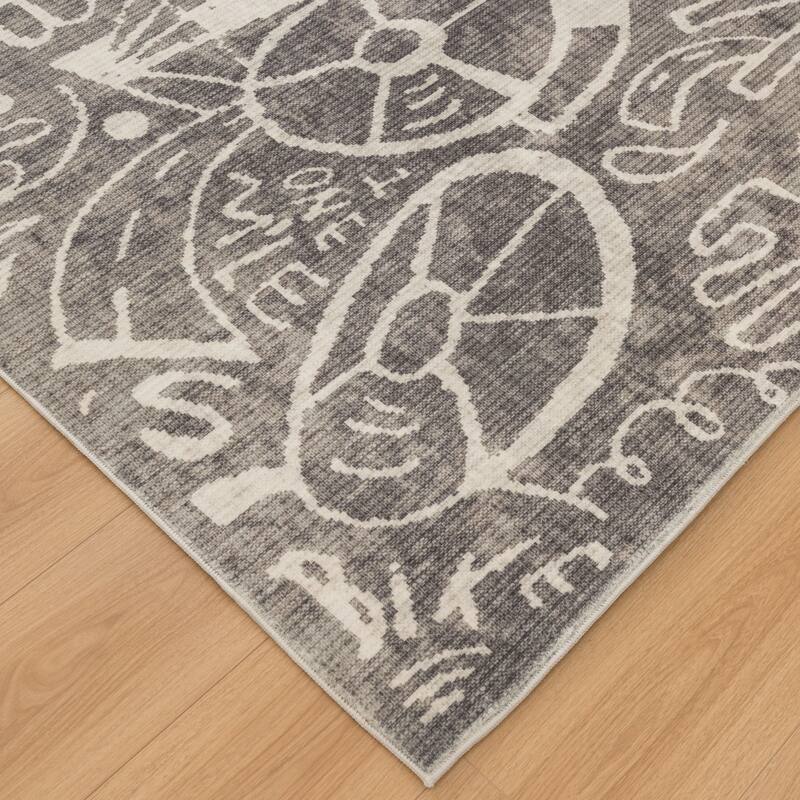 Katie Merz SPORTSGLYPHS Bicycle Area Rug