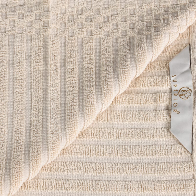 Superior Soho Ribbed Cotton Hand Towel Set of 4