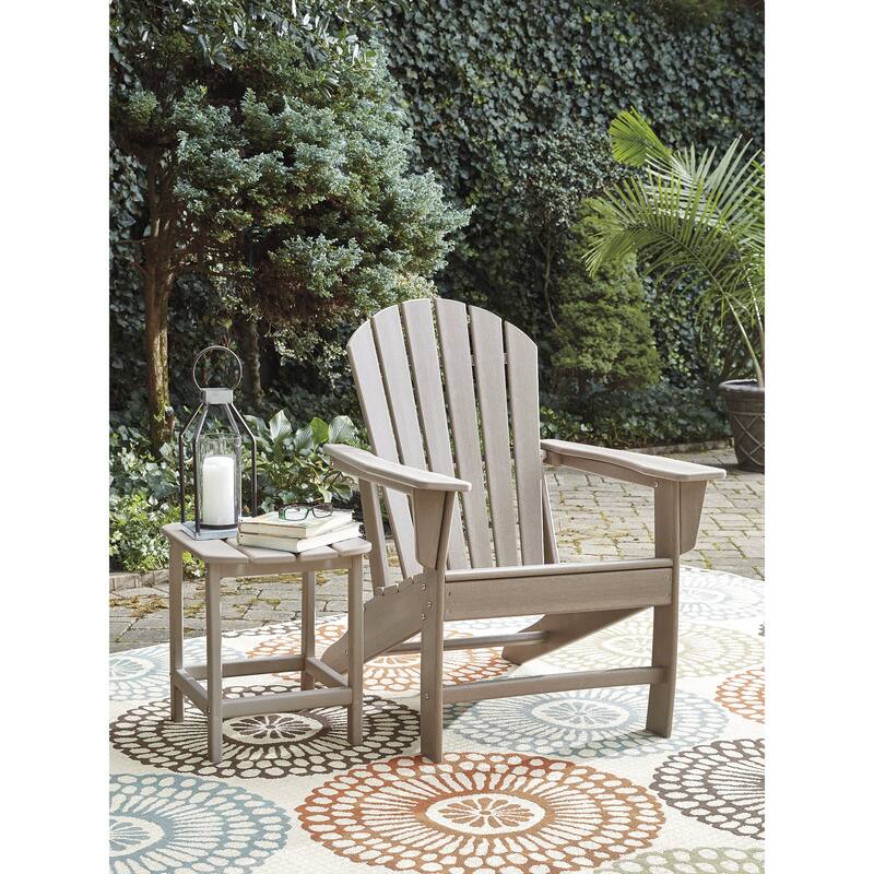 Signature Design by Ashley Sundown Treasure 2-Piece Outdoor Seating Package - 32"W x 33"D x 38"H - Driftwood