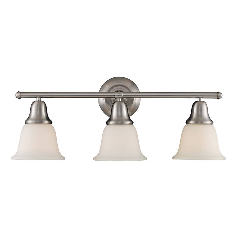 Berwick 27-inch Wide 3-Light Vanity Light in Brushed Nickel - 27 - 27