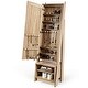 preview thumbnail 3 of 6, 2-in-1 Wooden Cosmetics Storage Cabinet with Full-Length Mirror and Bottom Rack - 21" x 16" x 68" (L x W x H)
