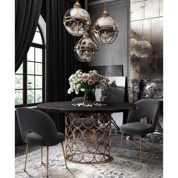 Valentina Brass Round Dining Table. Opens flyout.