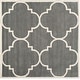 preview thumbnail 46 of 112, SAFAVIEH Handmade Chatham Vicie Modern Wool Rug 4' Square - Dark Grey/Ivory - Square