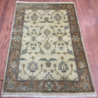 HERAT ORIENTAL Handmade Oushak Wool Rug - 4' x 5'8"