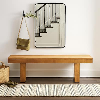 Timbergirl Natural Mango Wood Bench - 60"