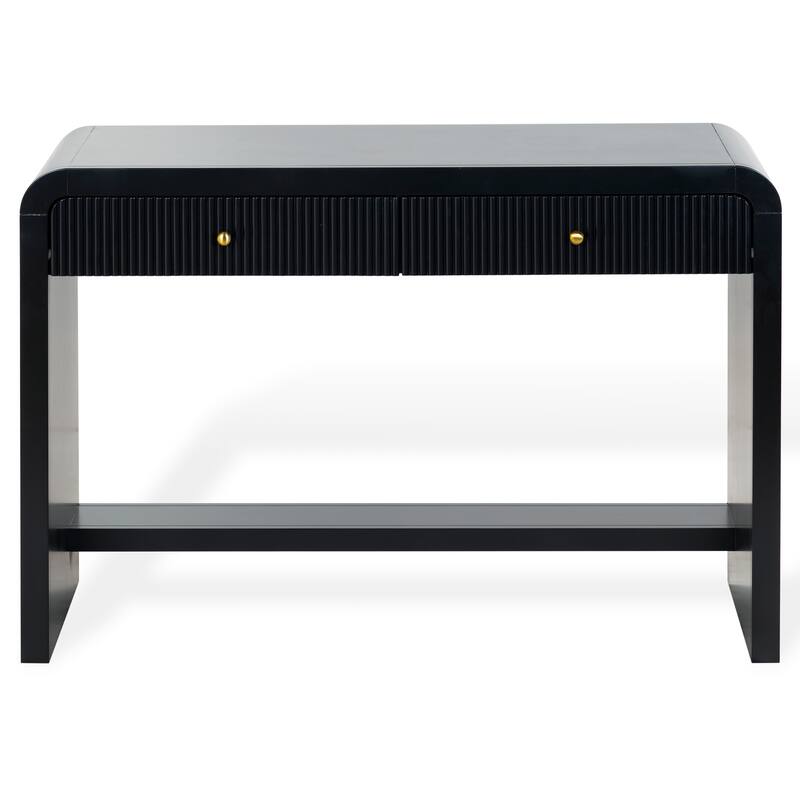 SAFAVIEH Couture Liabella 2-Drawer Curved Desk - Black
