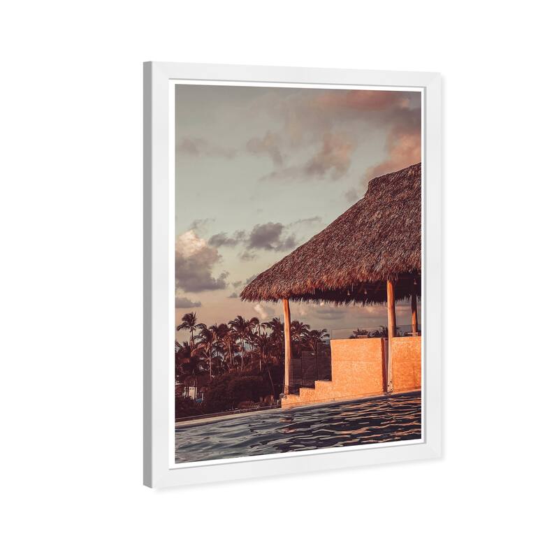 Wynwood Studio Prints Nature and Landscape Some rest by the pool Brown and Nautical & Coastal Wall Art Canvas Print