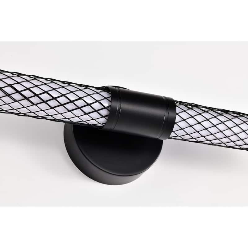 Kingsport 20 Inch LED Vanity Matte Black Acrylic Lens