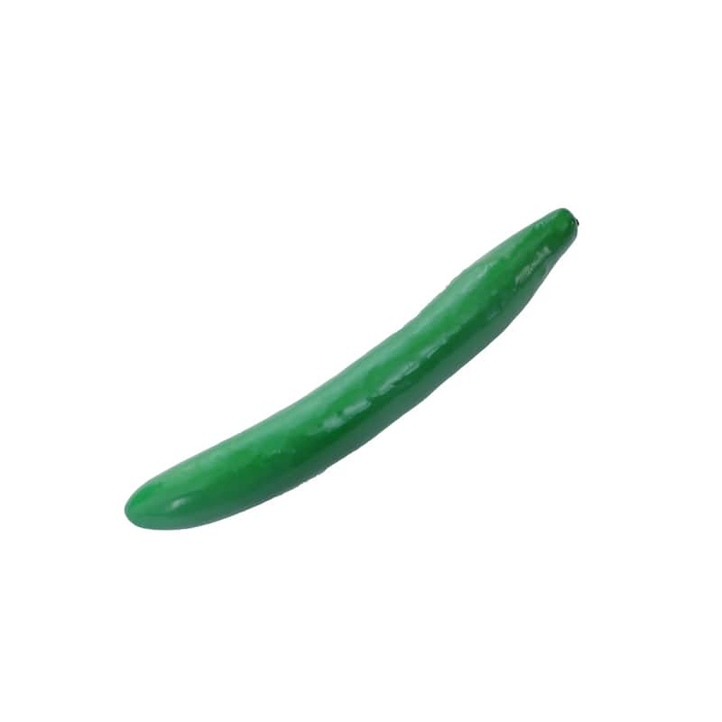 Plastic Decorative Artificial Cucumber Green 24cm Long