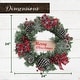 preview thumbnail 3 of 4, Fraser Hill Farm 24-in. Wreath and 6-ft. Garland Set, Flocked