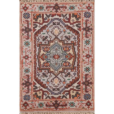 Heriz Serapi Oriental Rug Handmade Geometric Wool Carpet - 2'0"x 3'0"
