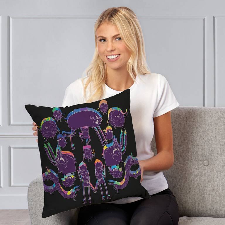 Warner Brothers Adventure Time Mirrored Chaos 18 Inch Throw Pillow