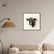 preview thumbnail 51 of 60, Darkness in Detail of Cow Canvas Animal Art Prints by Art Remedy