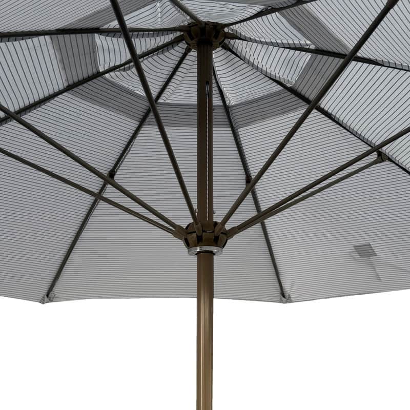 Tropishade 11' Market Umbrella with Sunbrella 14050-01 Scale Cloud