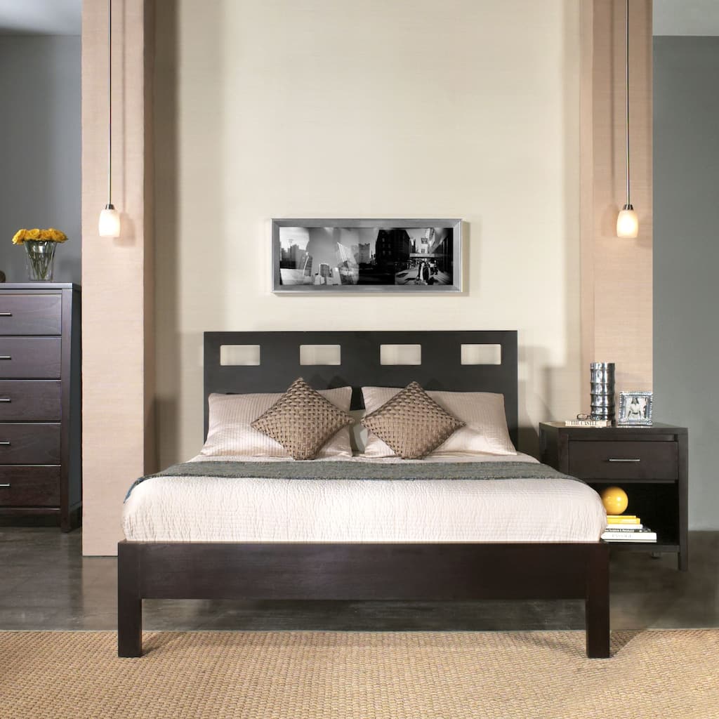 Rectangular Cutout King-size Platform Bed