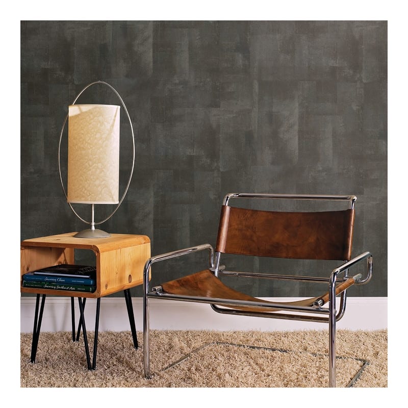 Brewster Ozone Charcoal Texture Wallpaper - 21 x 396 x 0.025