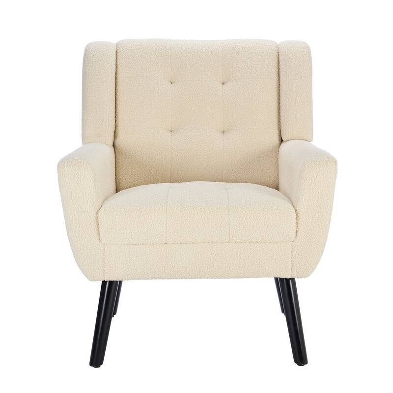 20.4'' Seat Wide Accent Chair with Tufted Back,Upholstered Armchairs for Living Room