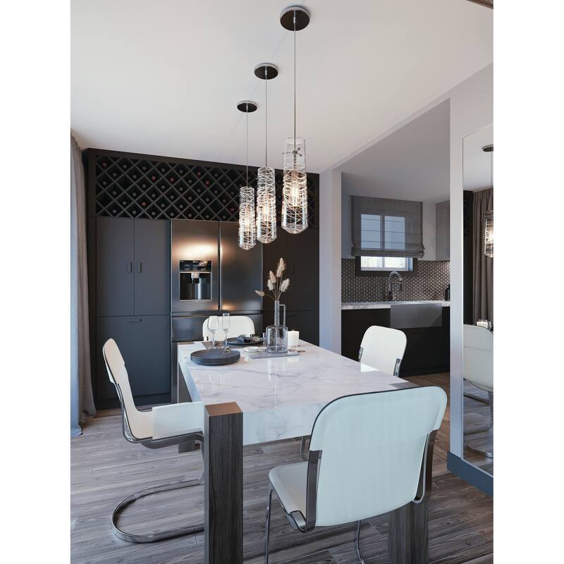 Aspects Spun 1-light Satin Nickel Pendant