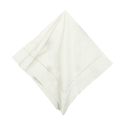 Hemstitch Solid Pebble Beige Single Napkin