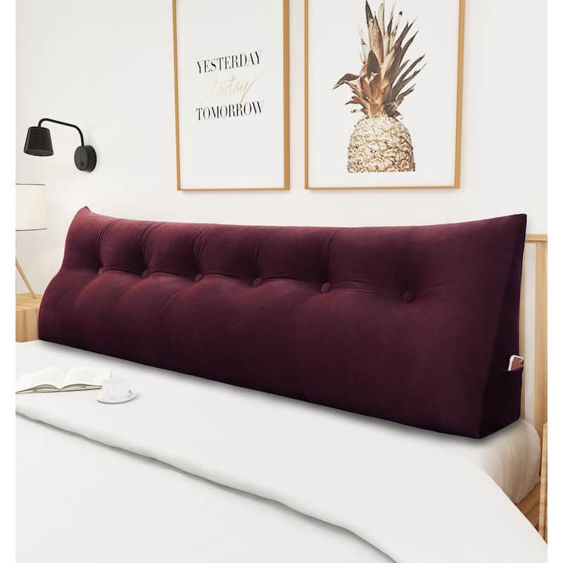 WOWMAX Large Bed Rest Wedge Reading Pillow Back Support Headboard Cushion