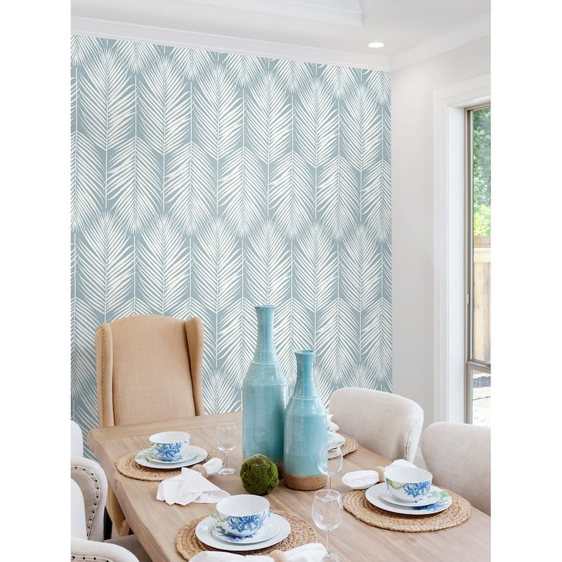 Seabrook Designs Athena Palm Non-Woven Unpasted Wallpaper