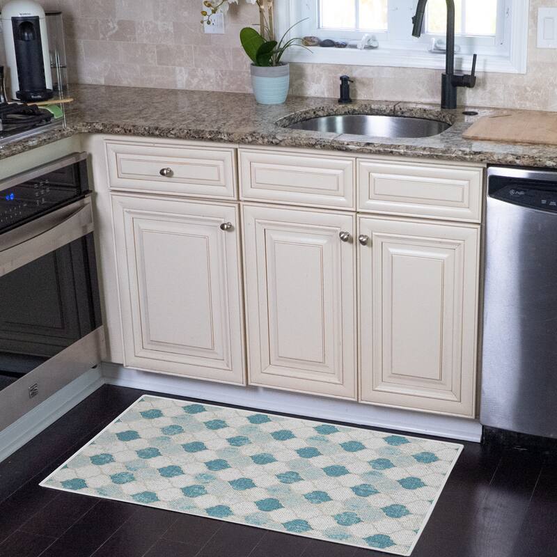 SussexHome Non-Skid Ultra-Thin Area Rugs for Laundry Room, Entryway, Bathroom and Kitchen - Washable Multipurpose Floor Mat
