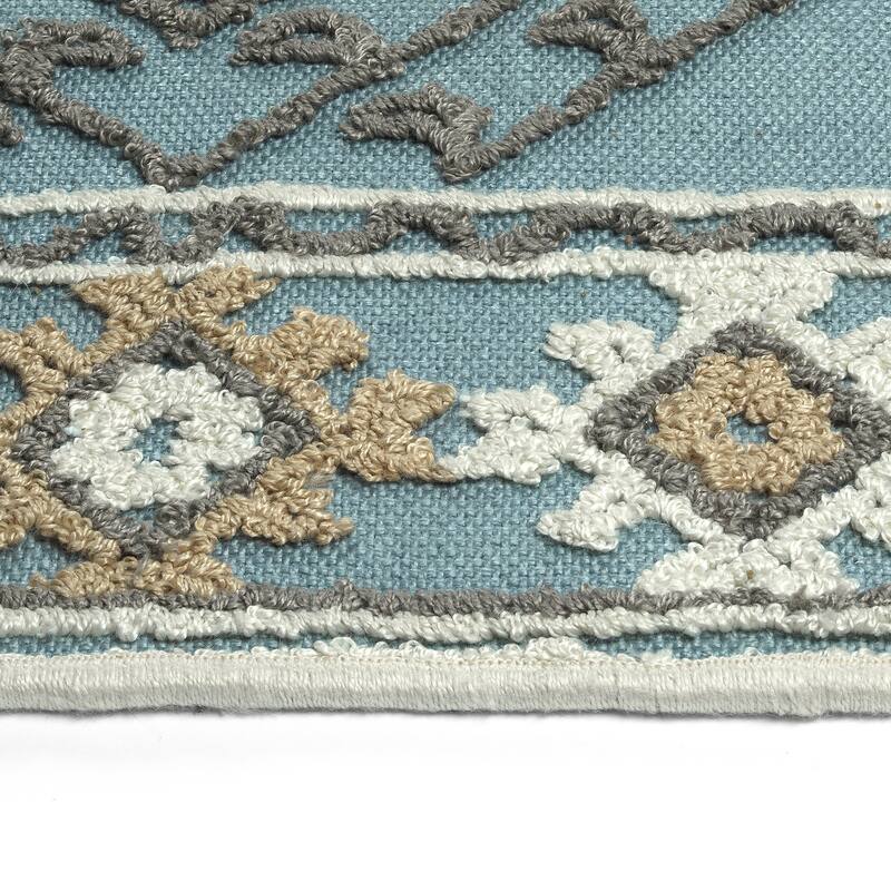 Tamara Day Warwick Collection Denim Hand Tufted Indoor Area Rug