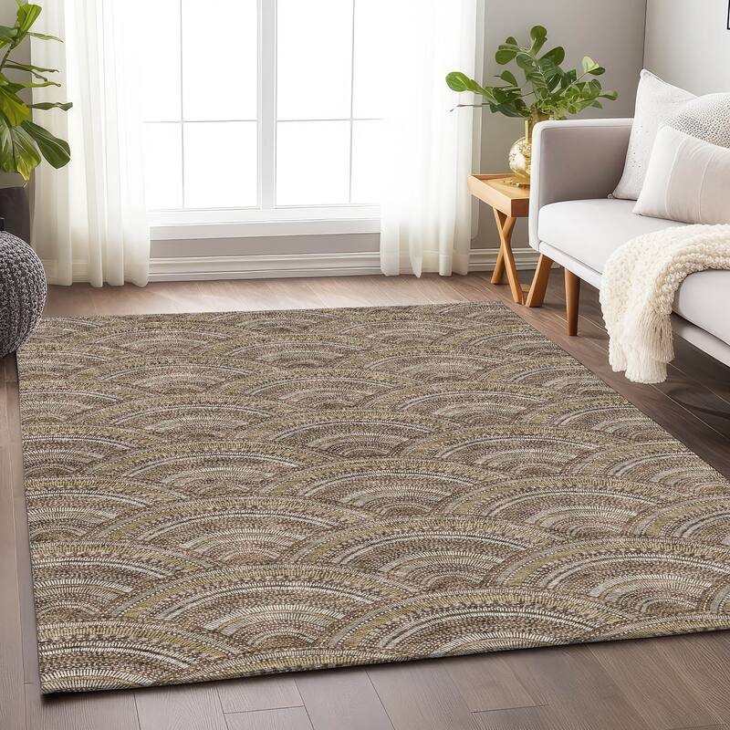 Premium Washable Super Soft Transitional Stacks Mayfield Rug - Brown - 3' x 5'