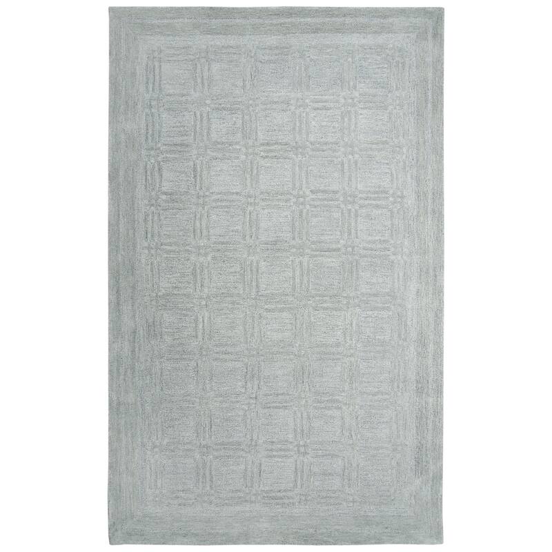 Alora Decor Emerson Grey Squares Hand-tufted Wool Rug