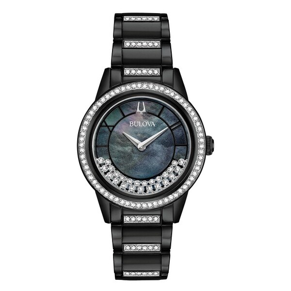 bulova women's black watch