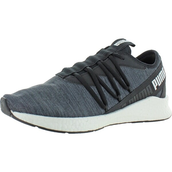 puma black running sports shoes