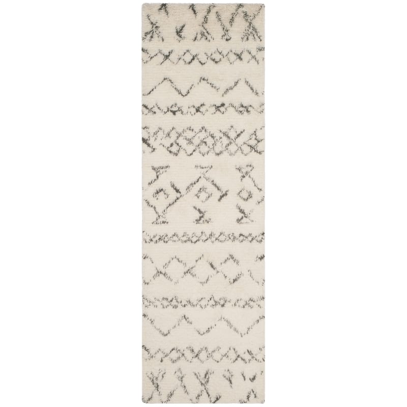 SAFAVIEH Handmade Casablanca Shag Agrita Tribal Wool Rug