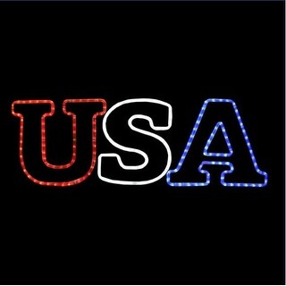 LED Rope Light Patriotic Motif - Animated Lighted Silhouette - Red ...